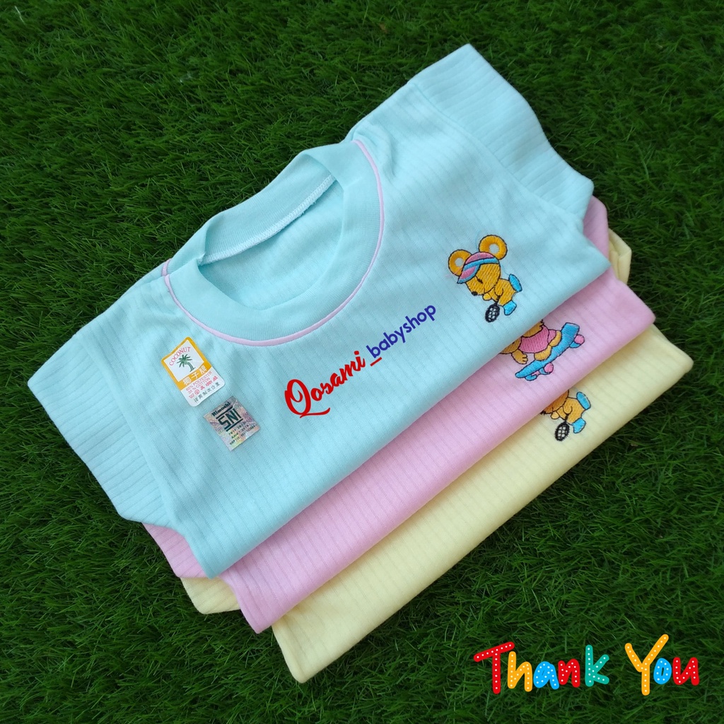 CONOCO 3 pcs Warna Kaos Murah Bayi Newborn SNI