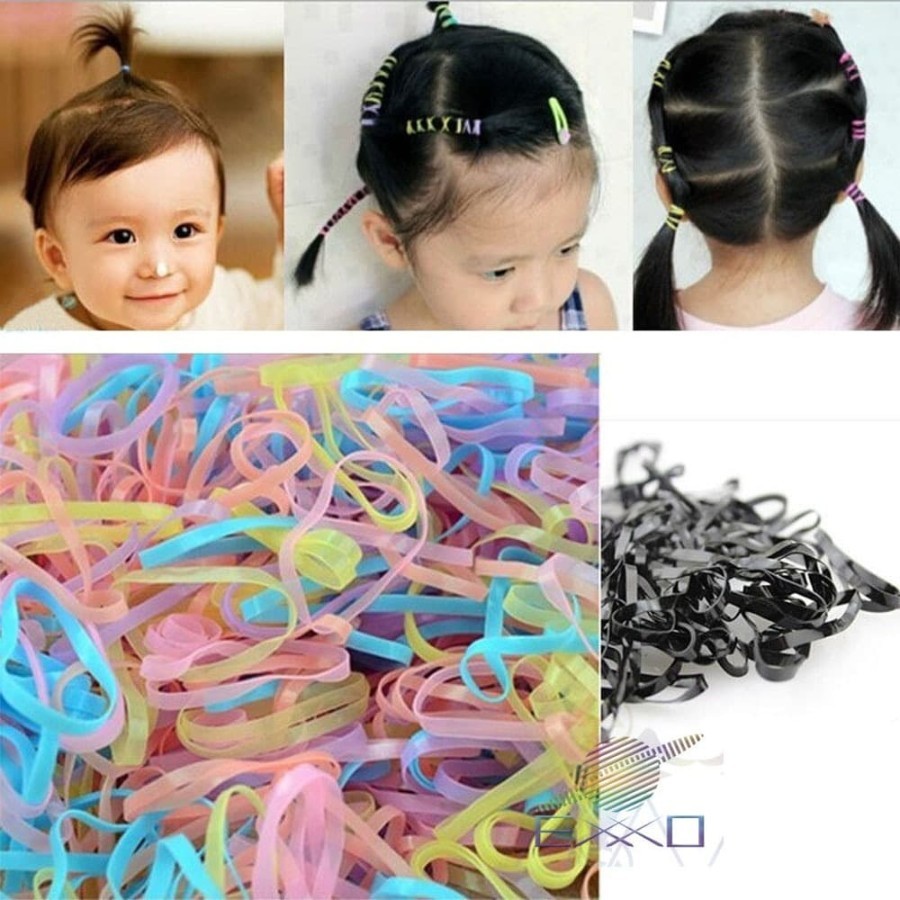 KJ06- Karet Jepang Warna Warni / Ikat Rambut Anak Elastis Dan Kuat