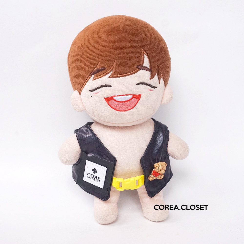 READY STOCK 20cm Big Body Skzoo Kpop doll clothes -  Oversize Vest Jacket Black ( EXO Doll kaos pink