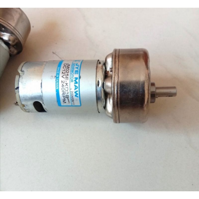 Dc Motor Metal Gearbox Jye Maw 12V 240Rpm