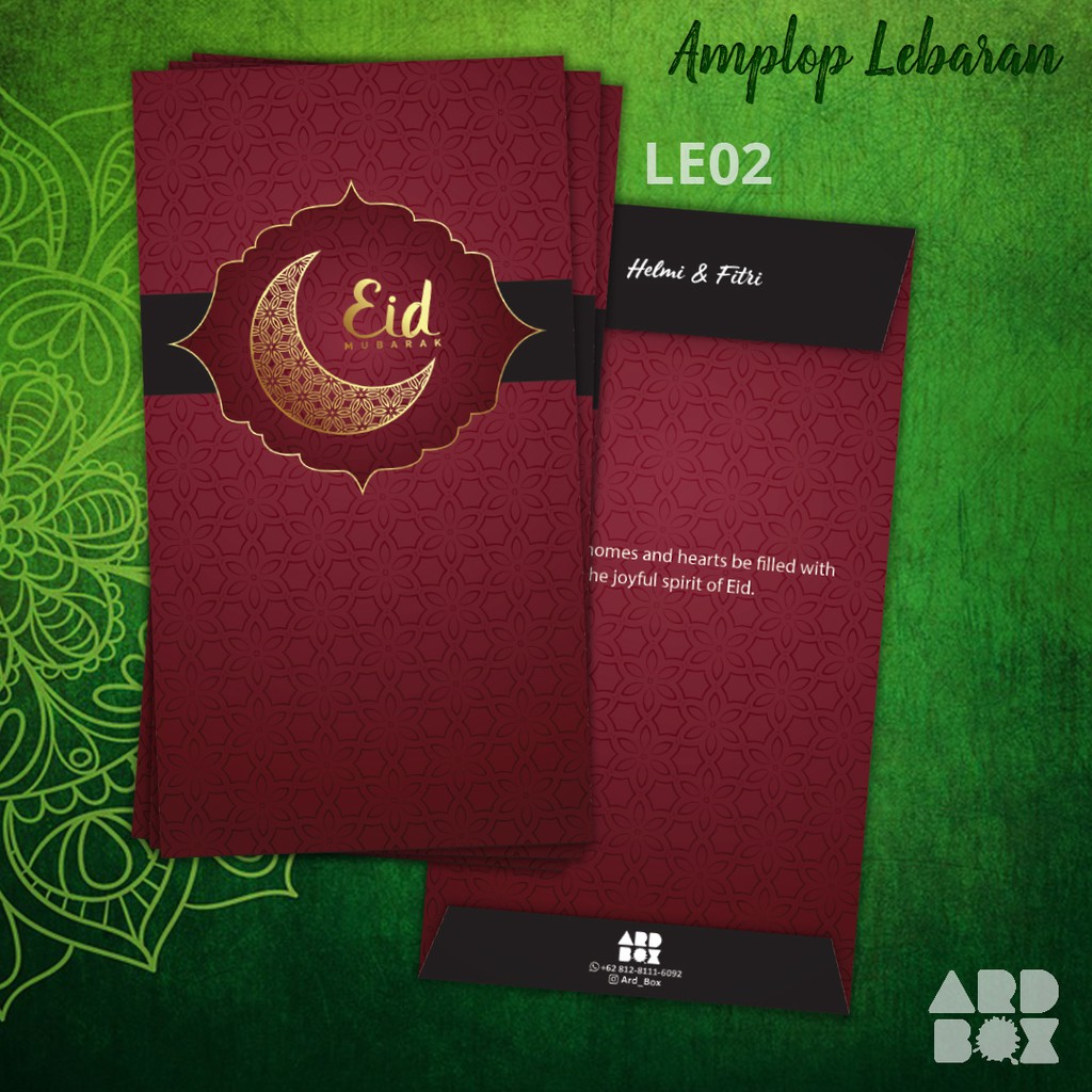 

Amplop Angpao Lebaran Ramadan Idul Fitri Custom Eid Mubarak Red LE02