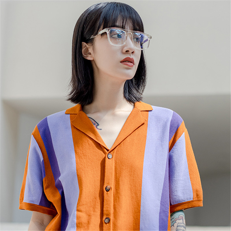 Fashion retro anti-blue light square metal hinge glasses for men and women