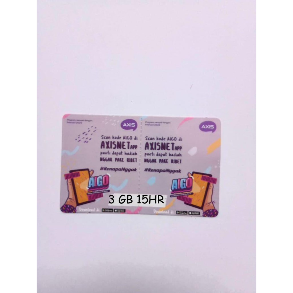 VOUCHER AXIS 3GB 15 HARI