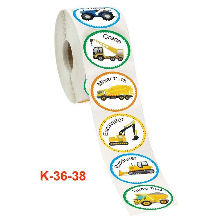 500 stiker/roll anak mainan stiker 3.8cm kereta pesawat stiker mainan mahasiswa hadiah permainan sti