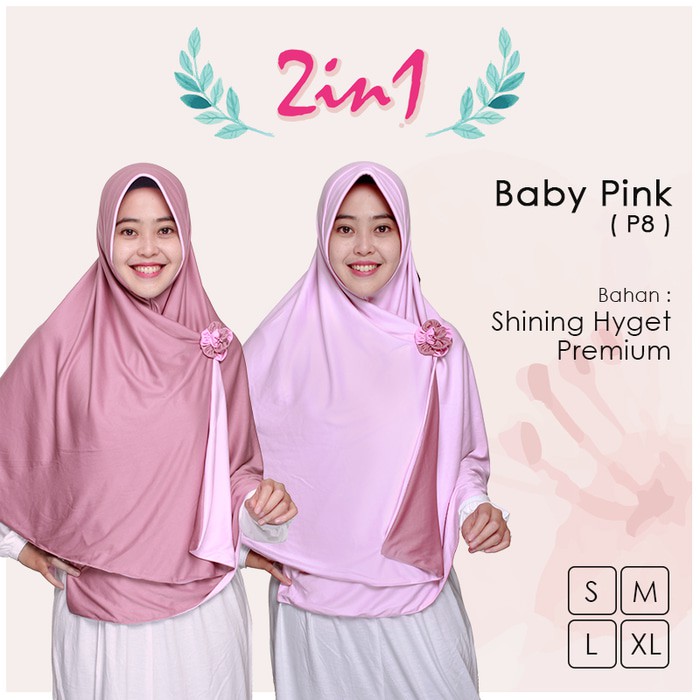 BARU DISKON KERUDUNG BOLAK BALIK PRICILLA ORIGINAL 2 IN 1 SIZE L RP 83.500 PROMO