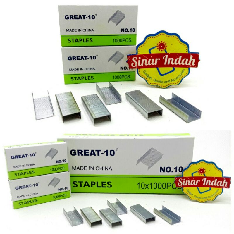 

Isi Staples streples no 10 Great refil