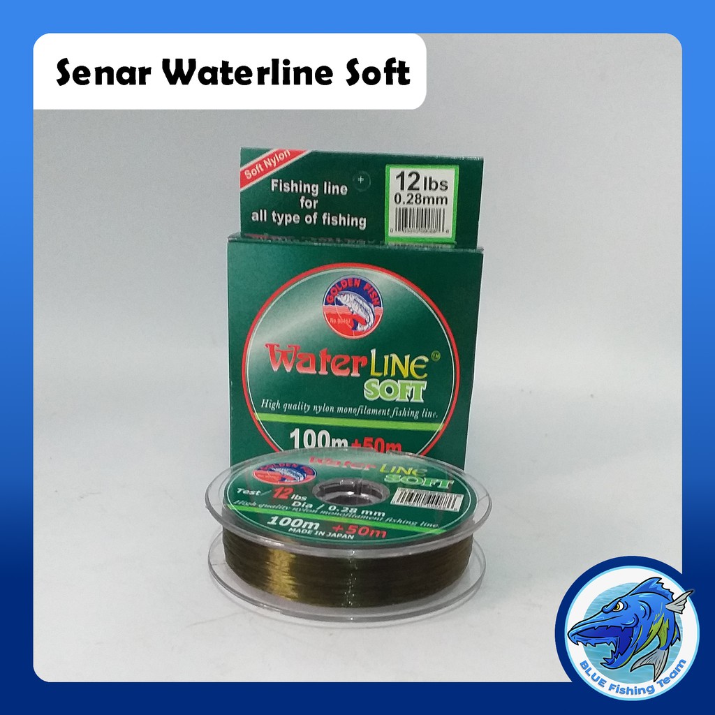 Senar Pancing Waterline Soft 150m - biru_team