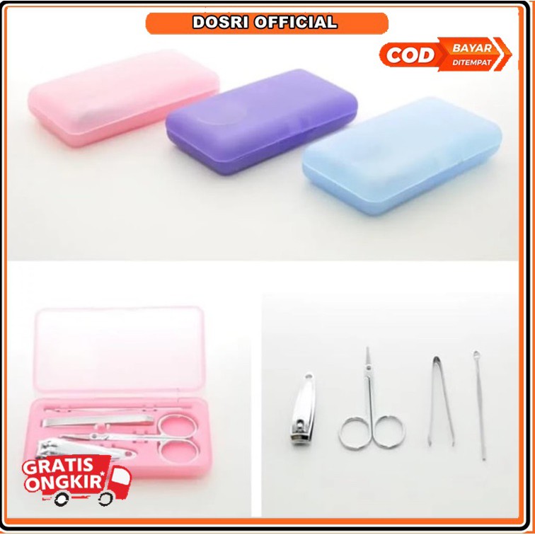 (BISA COD) 4 In 1 Set Gunting Kuku Bahan Stainless Steel Untuk Manicure