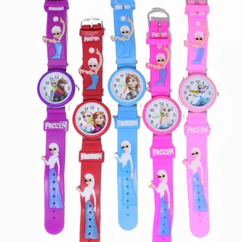 (Cod√)Jam Tangan Anak-Anak Timbul Frozen Rubber