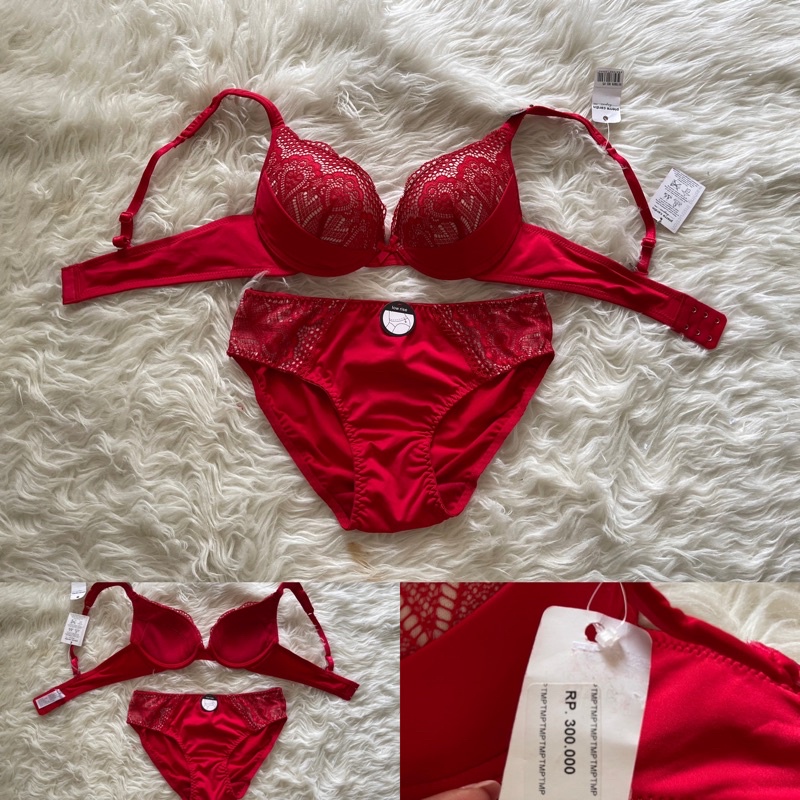 BOOM SALE Bra Set Pierre Cardin Push Up Size B 32