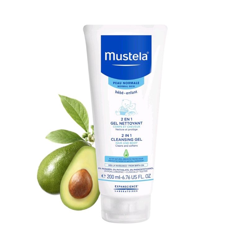 Mustela bebe 2 in 1 Cleansing Gel hair and body wash 200ml