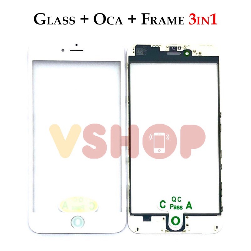 GLASS LCD - KACA TOUCHSCREEN - OCA - FRAME 3IN1 IP 6G+ 6G PLUS