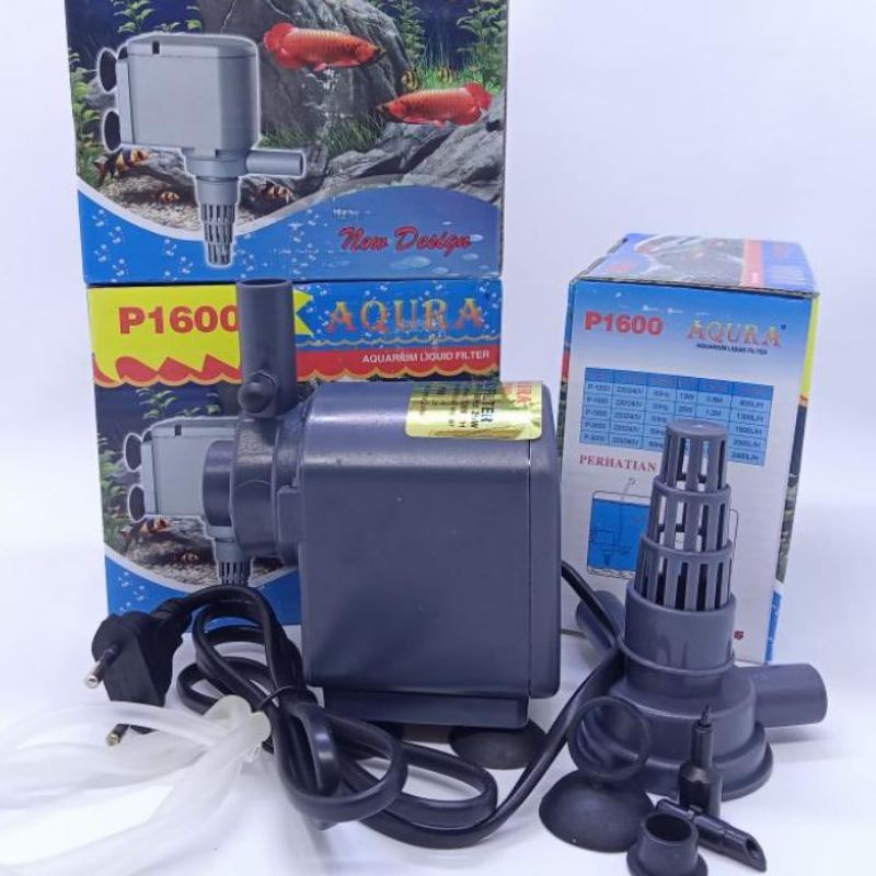 Promo murah pompa aquarium hidroponik AQURA P1600