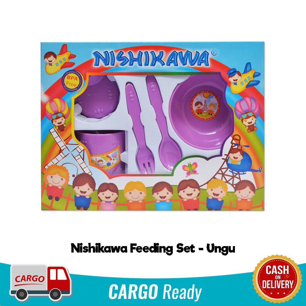 Feeding Set Nishikawa Small / Perlengkapan Makan Bayi Gift Box - gedabug