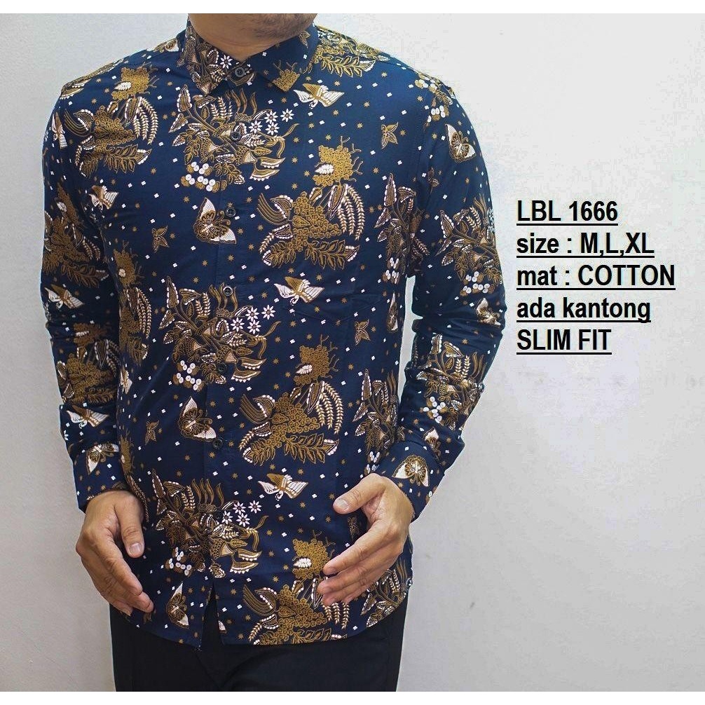 BAJU KEMEJA BATIK PRIA SLIM FIT MODERN BATIK PRINTING COLINDION CBL876