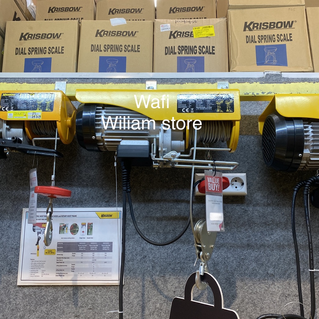 MINI Electric Hoist 600 Kg Katrol Elektrik Krisbow/Krisbow Alat Derek Listrik/Krisbow katrol listrik