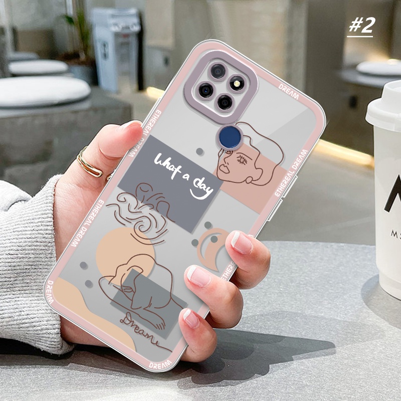 Soft Case Silikon Desain Beruang Abstrak Untuk Realme C25Y C21Y C35 C31 C2 C11 2021 C25 C25S C15 C12 C3 Realme 8i 9i Realme5 5i 6i Narzo 30A