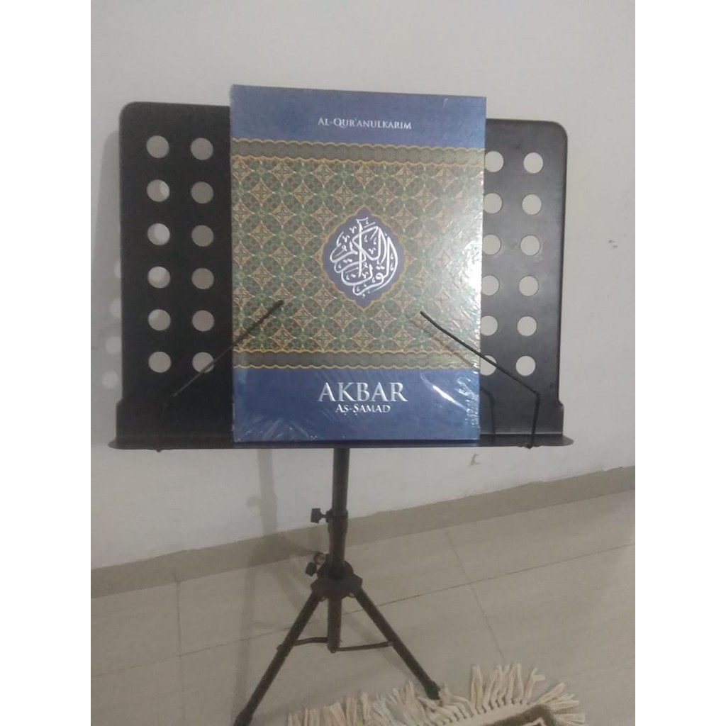 Al Quran Imam Shalat Tarawih Tahajud  AKBAR AS SAMAD ukuran  Jumbo besar beserta Stand Quran Meja