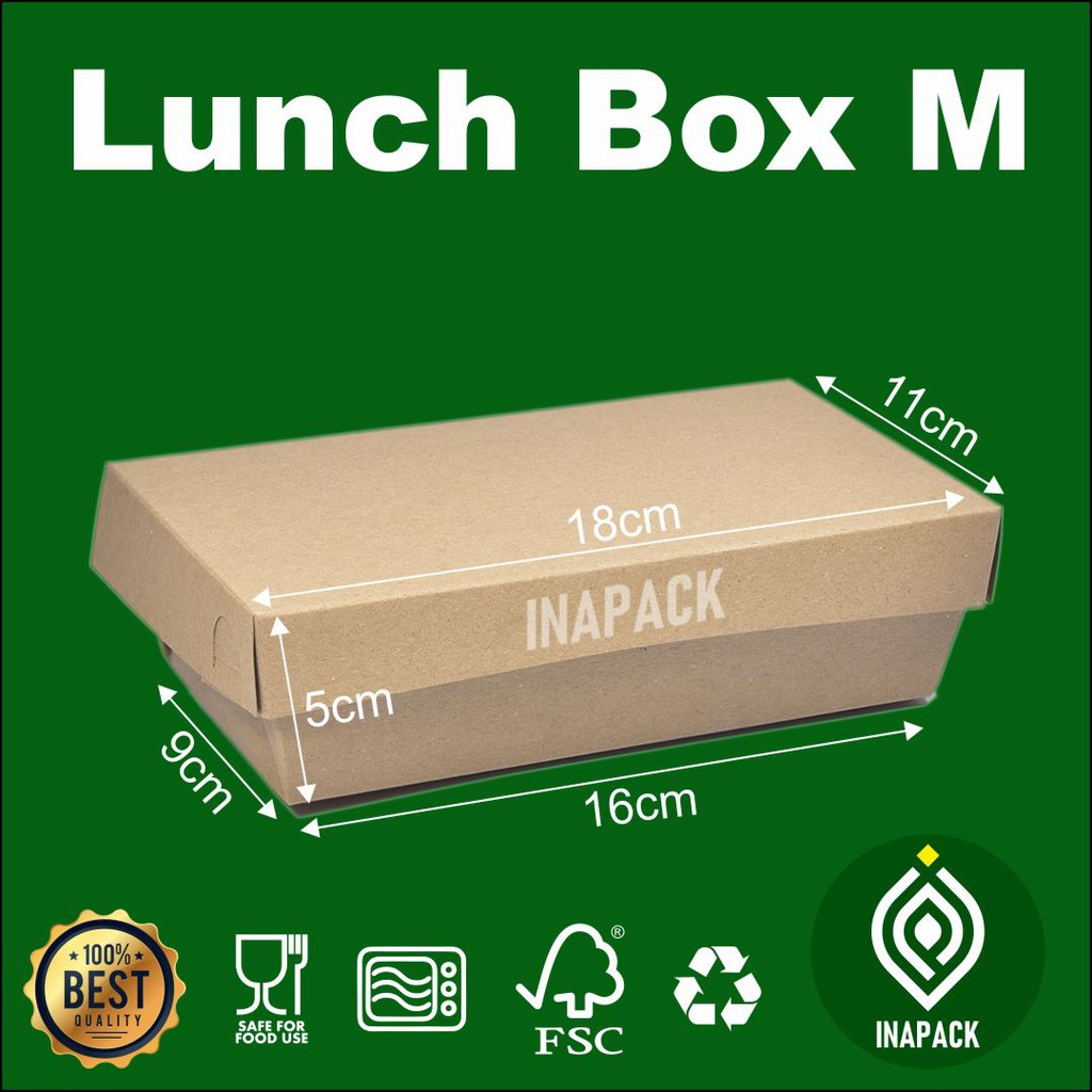 Jual Lunch Box M Laminating, Lunch Box Kertas, Lunch Box Coklat Indonesia