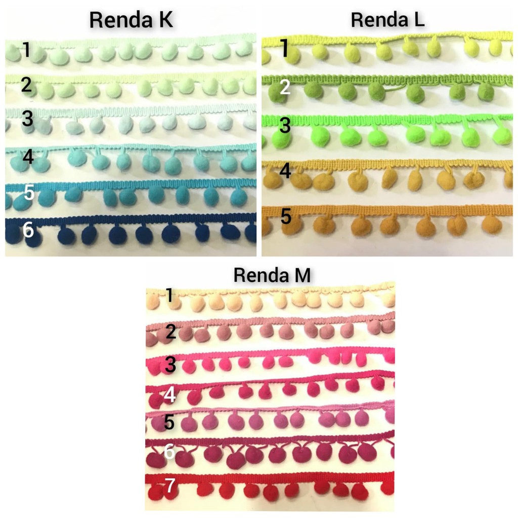 1 METER - RENDA POM POM | RENDA BAKSO