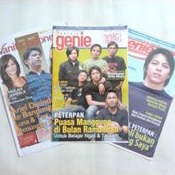 tabloid genie dan wanita indonesia cover ariel peterpan (3 tabloid)