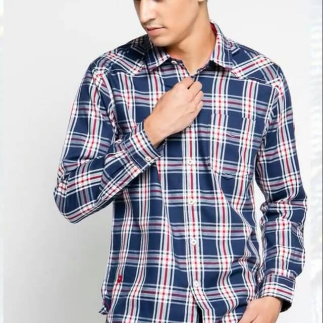 LIBERAL JEANS ORIGINAL kemeja casual motif flanel preloved vvgc