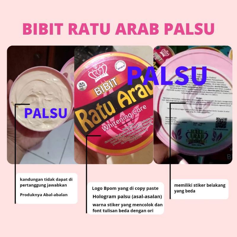 BIBIT RATU ARAB HAND BODY/SCRUB/BODY CARE ORIGINAL AMAN BUMIL BUNSUI