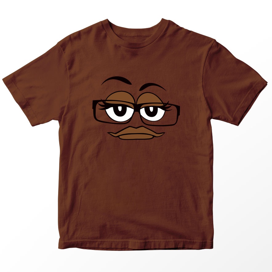 Kaos MnM M10 Brown Anak, Warna Coklat Umur 1-10 Tahun