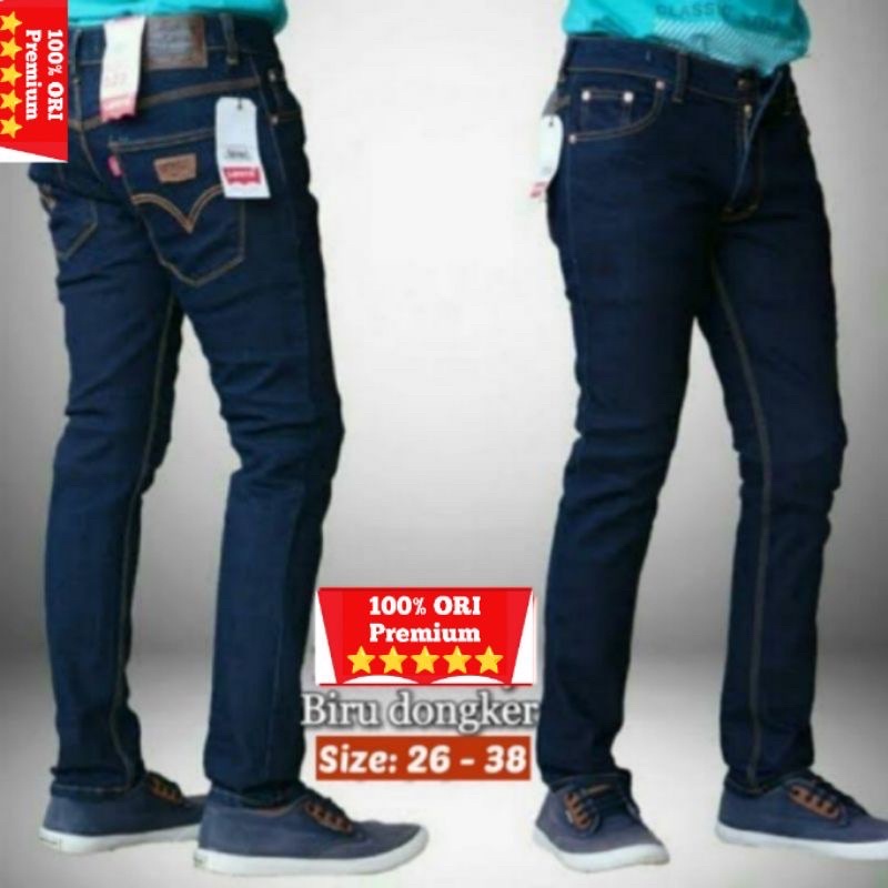 CELANA JEANS PRIA SLIM FIT PENSIL COWOK UK 27-34 KUALITAS TERJAMIN