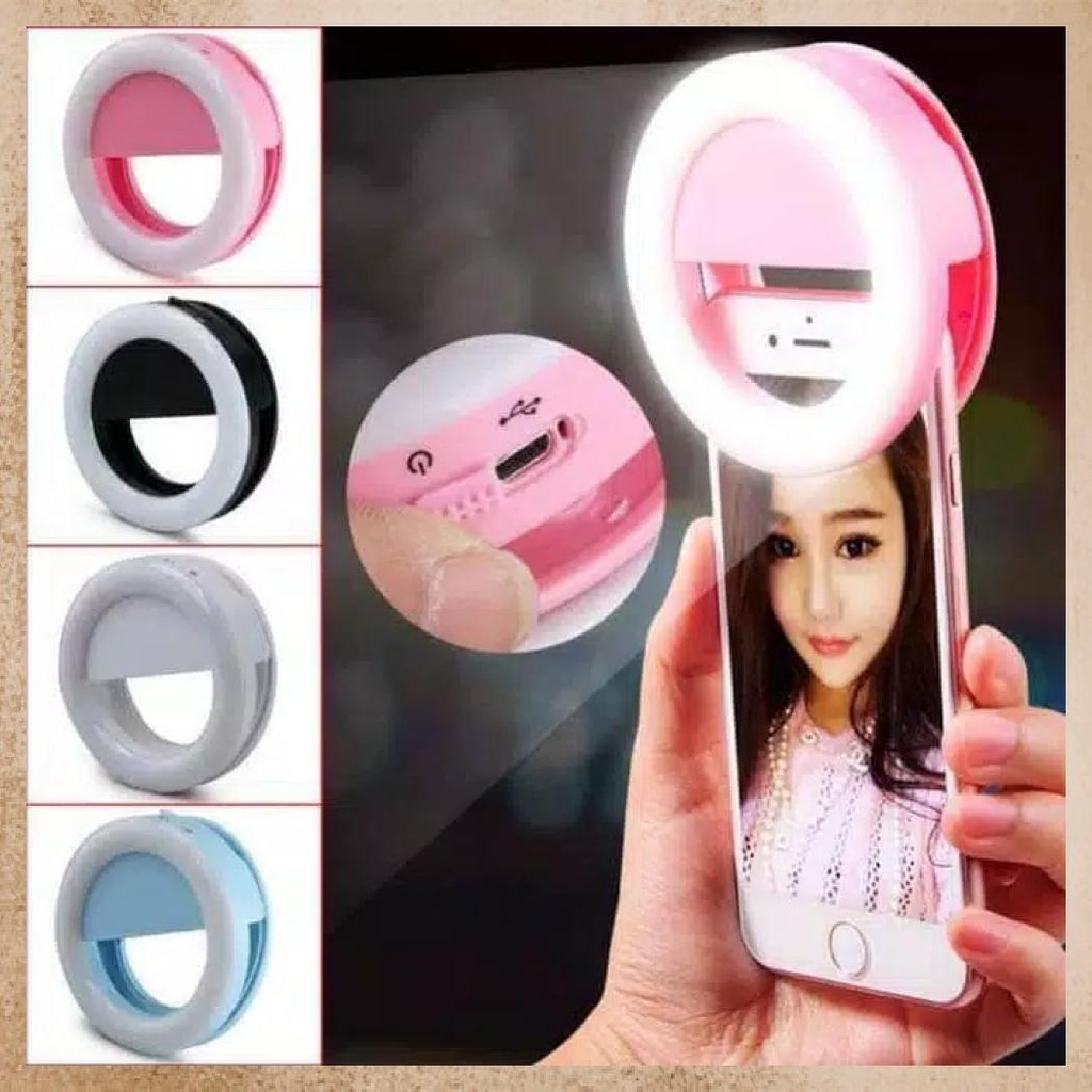 Ringlight Kecil Led Ring Light Usb Charger Ring Lampu Selfie Universal
