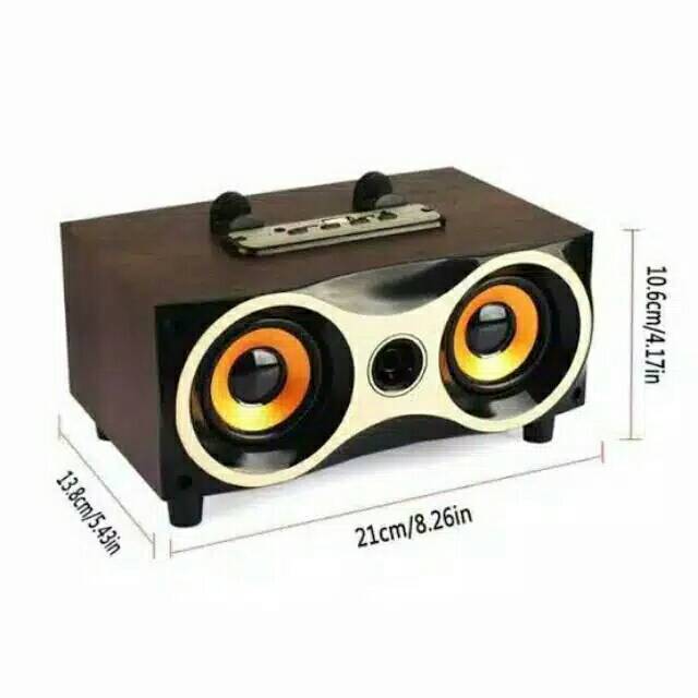 SPEAKER WIRELESS BLUETOOTH MITSUYAMA MS-4020BT RADIO FM KARAOKE SALON AKTIF PORTABLE USB MOTIF KAYU