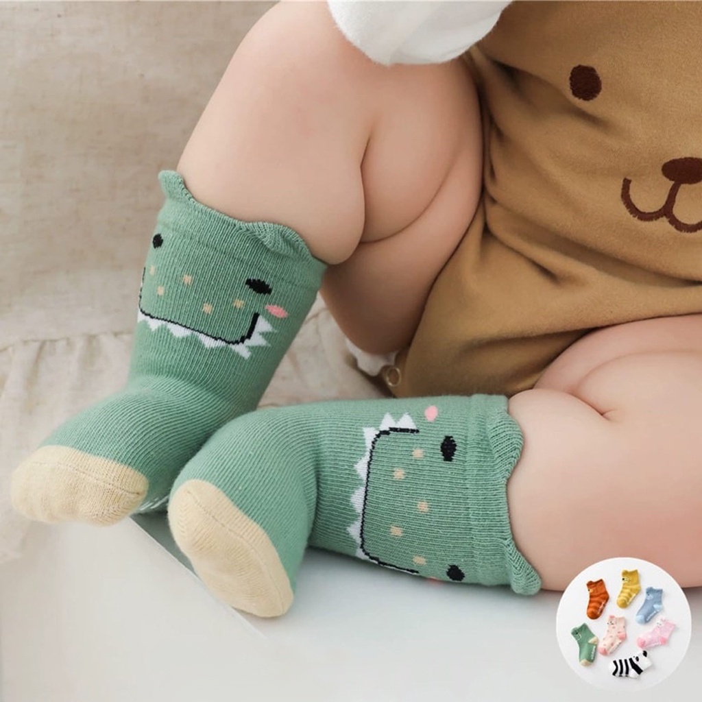 ☛TK☚ K007 KAOS KAKI BAYI IMPORT PREMIUM KOREA LUCU DENGAN ANTI SLIP UNIK MOTIF ANIMAL