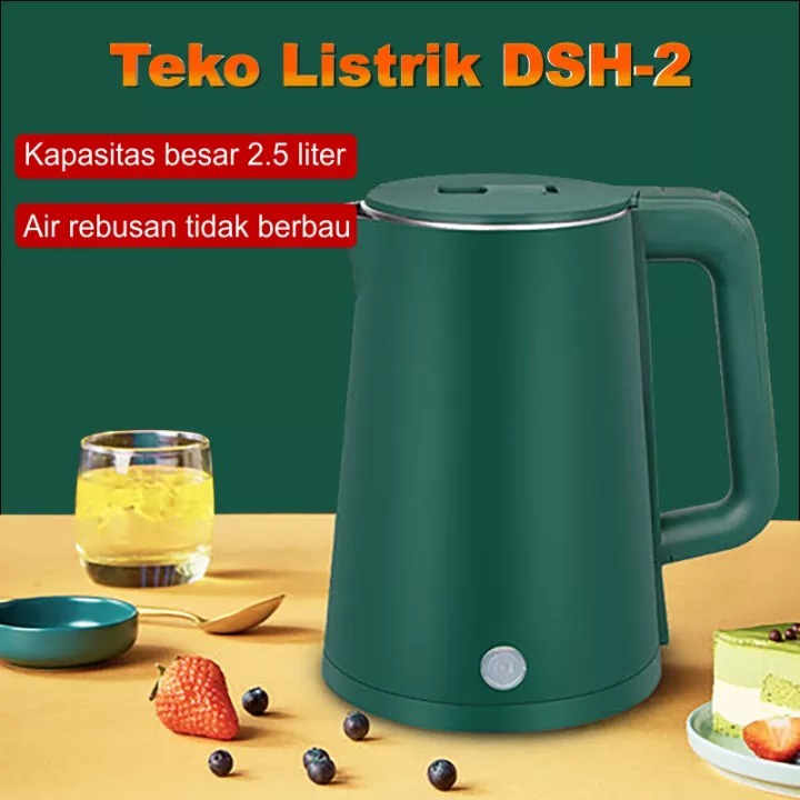 MILIKI SEGERA!! Teko Listrik Pemanas Air Elektrik 2L &amp; 2.5L/ Kettle Pemanas Air Stainlees DSH TERMURAH