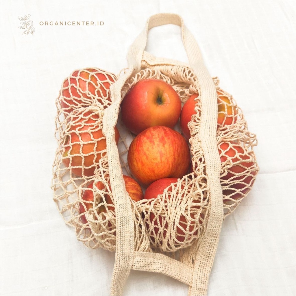 Tas Belanja Jaring Reuseable Net Grocery Bag Katun Cotton Mesh Bag Eco Friendly Kantong Shopping Bag Serba Guna Zero Waste Ramah Lingkungan Pakai Ulang Tas Pantai