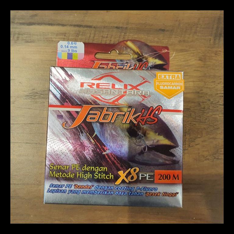 STOK BARU SENAR PE JABRIK HS X8 RELIX NUSANTARA PE 0,6 ALAT PANCING AL1