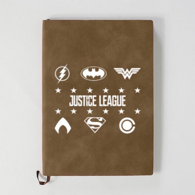 

Justice League Logo Notebook Kulit Retro A5 Custom