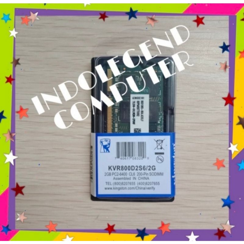 RAM KINGSTON SODIM DDR2 2GB PC6400