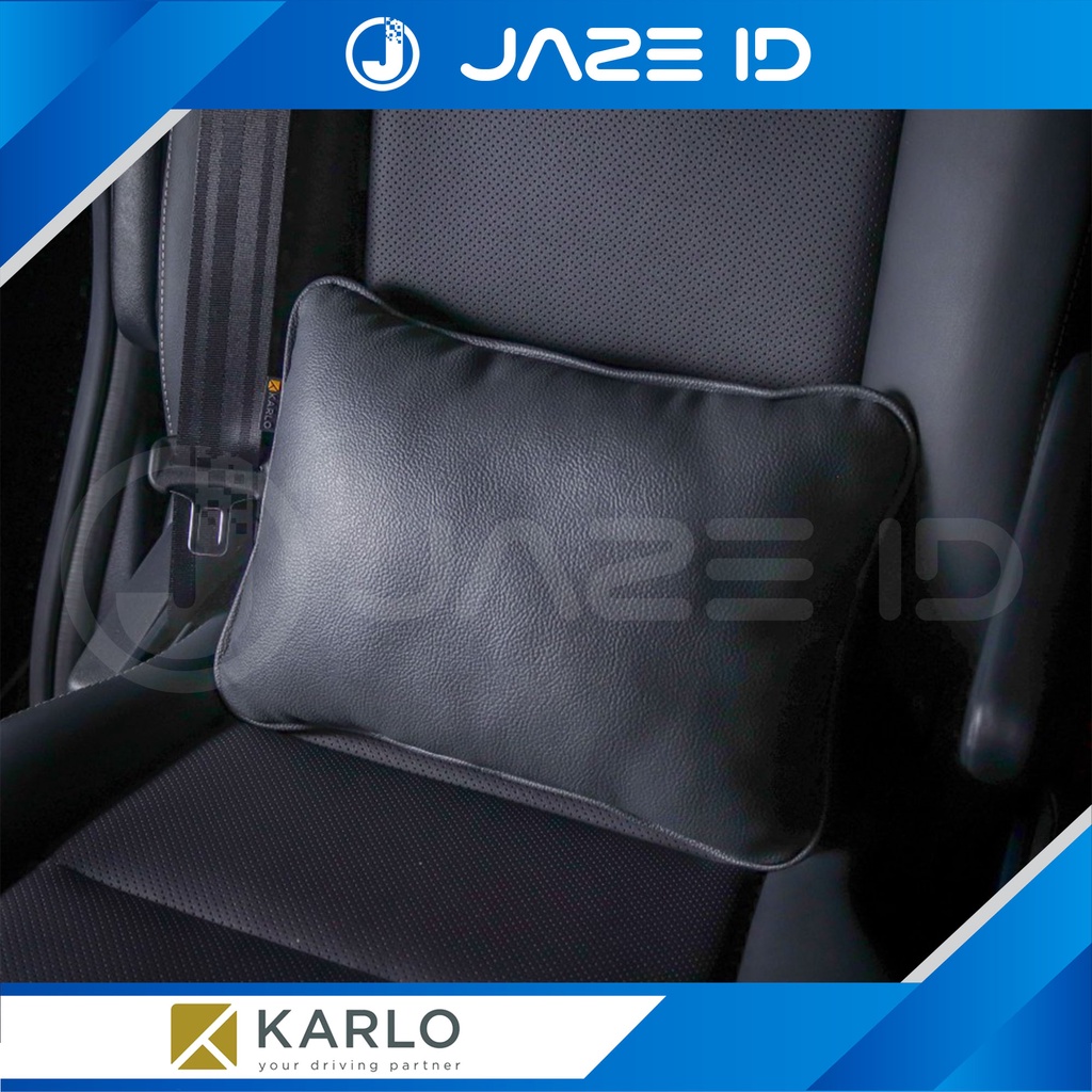 Karlo Bantal Pinggang Duduk Pemium Mobil Basic Grey Abu Abu