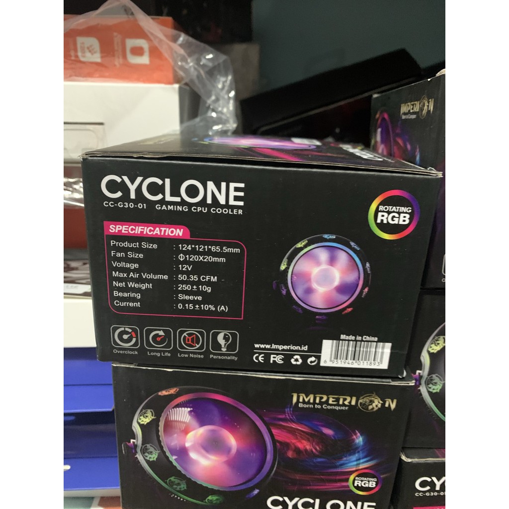 Imperion CPU Cooler CC-G30-01 Cyclone RGB Running LED