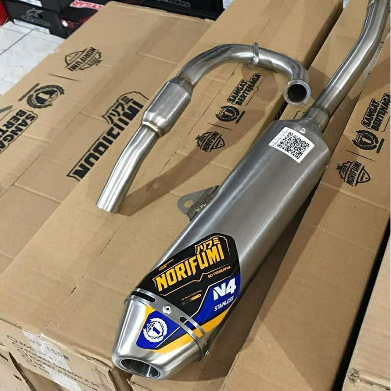 Knalpot norifumi N4 stainless Klx150 Dtracker