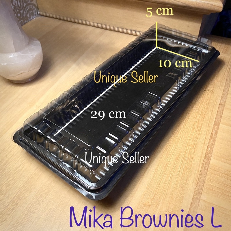 [25 pcs] Mika Brownies L Large Besar LUX / Tray Mika Brownies Besar / Tray Sushi Bento Mika