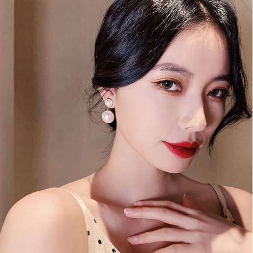 ANTING KOREA RETRO PEARL ANTING TITANIUM TUSUK ANTI KARAT GIWANG ELEGANT AKSESORIS WANITA FASHION IMPORT ANT44