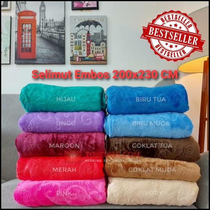 Selimut Bulu Jumbo Embose 200X230