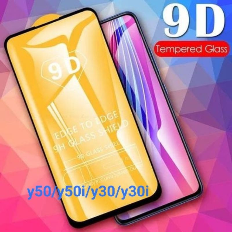 tempered glass full lapis hitam type hp vivo y30/y30i/y50/y50i