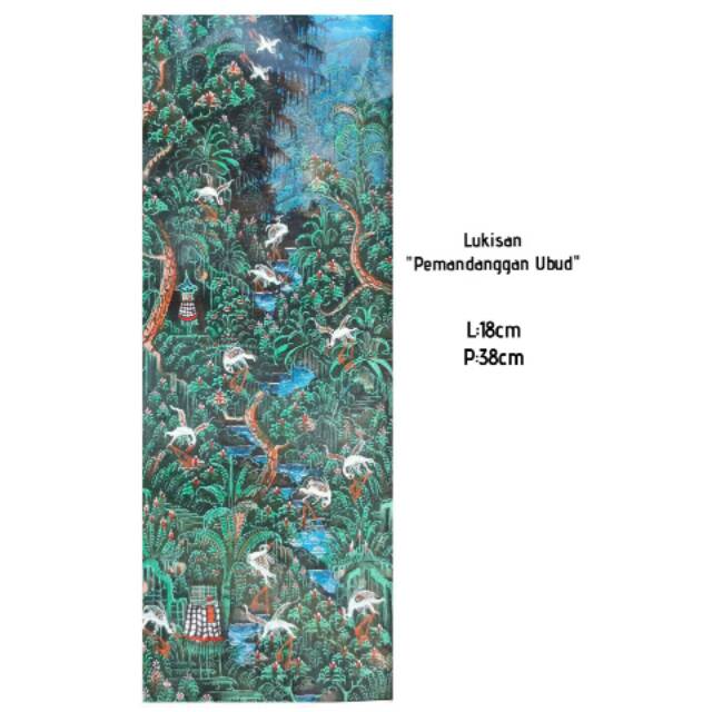 Lukisan tradisi Ubud Bali 18x38cm