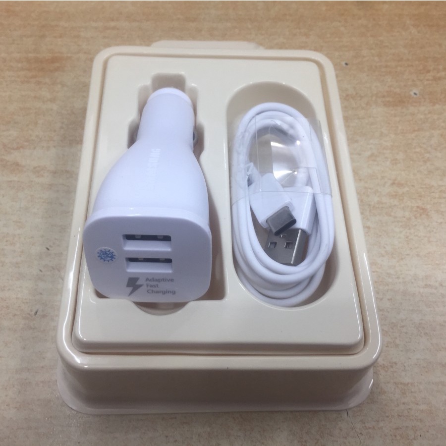 Car Adapter Samsung 2 Usb Port Fast Charging Usb-Type C