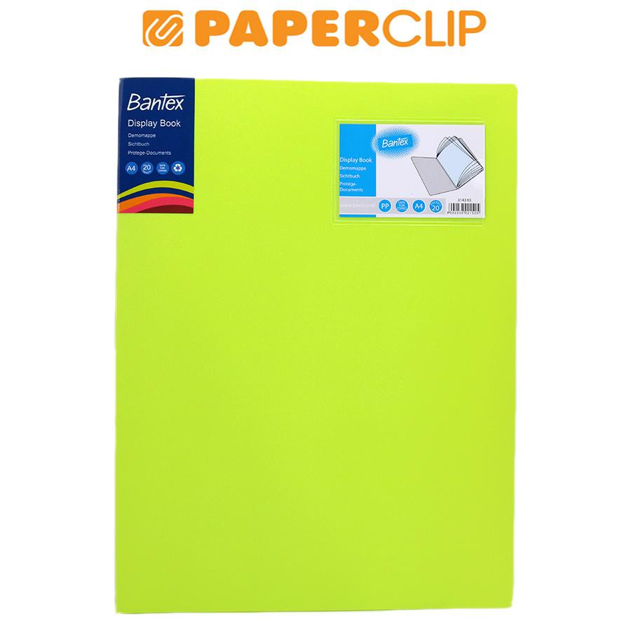 

DISPLAY BOOKS / CLEAR HOLDER BANTEX 3143 A4/20 65 LIME