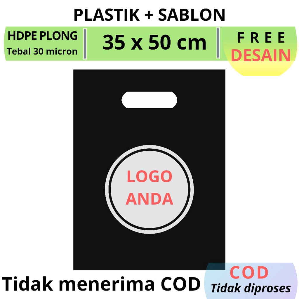 Sablon plastik packing Uk.35x50 cmsablon plastik olshopsablon plastik shopping bagsablon plastik