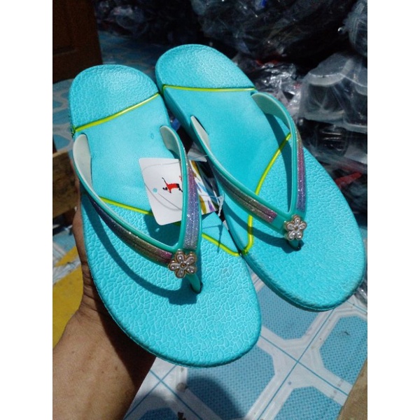 Inkayni 5012 - Sendal Jepit Karet Wanita Motif Bunga Tali Bling Ukuran 36 - 40