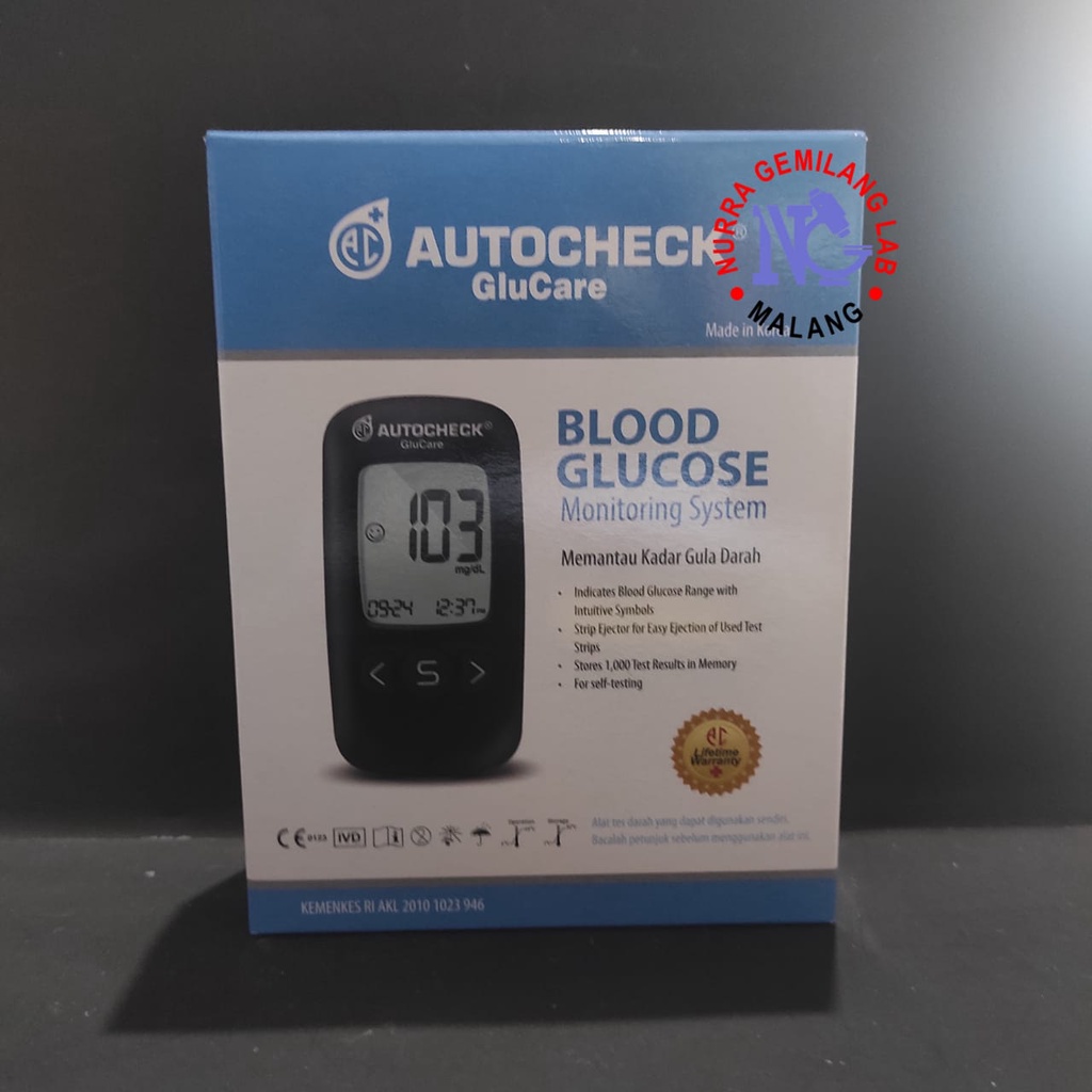 Autocheck Glucare / Alat Pengukur Kadar Gula Darah / Blood Pressure